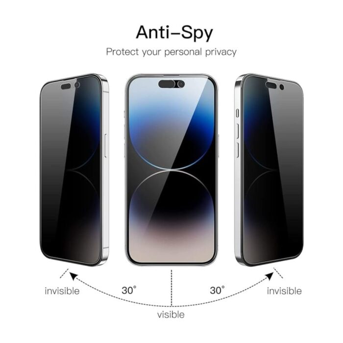 mSkin360 iPhone 15 Plus Privacy Tempered Glass